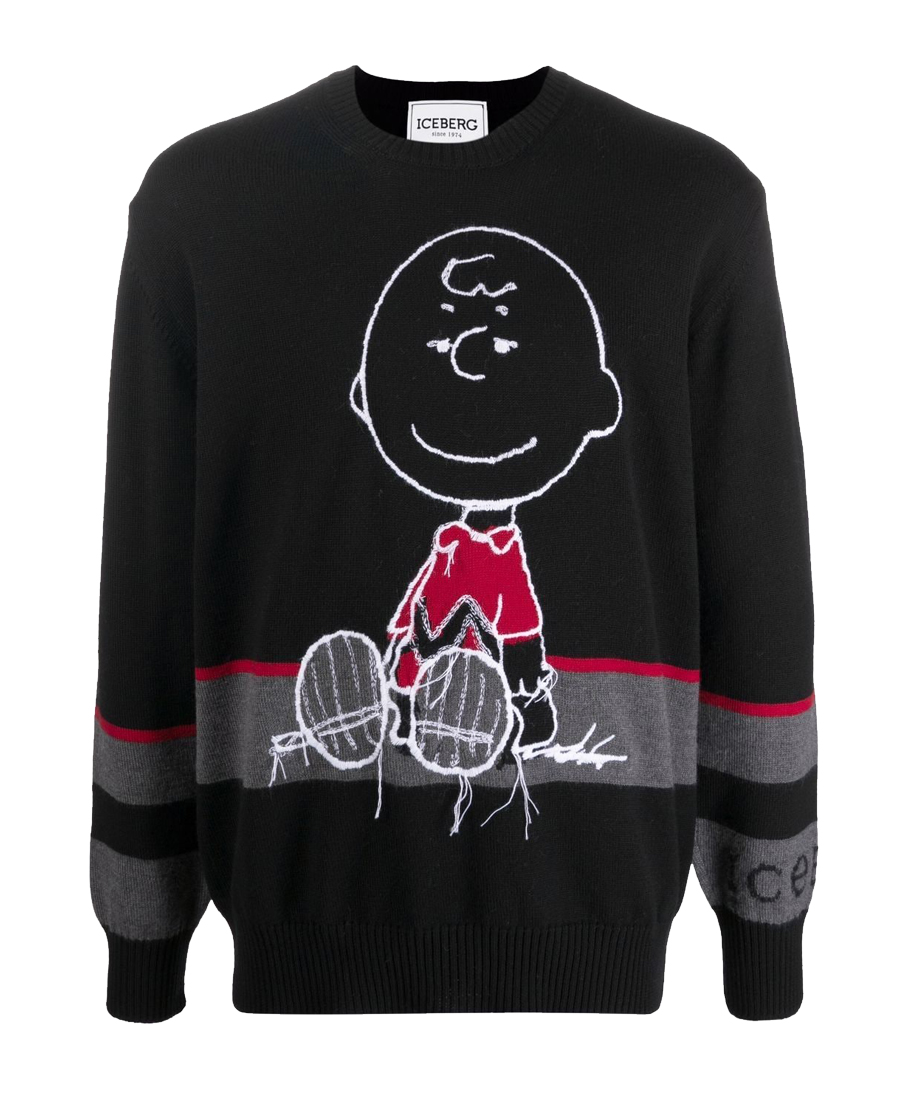 ICEBERG Charlie Brown Graphic Merino Wool Sweater