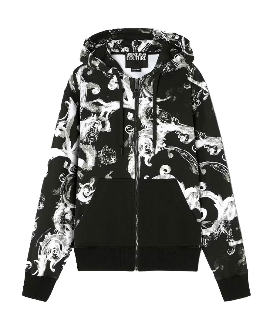 Versace Jeans Couture Baroque-printed Zipped Hooded Jacket in