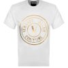 VERSACE JEANS COUTURE V-Emblem Metallic Logo T-Shirt